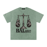 Snow Washed Oversized Cotton T-Shirt