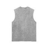 Glove & Grit Snow Washed Frayed Hem Tank Top