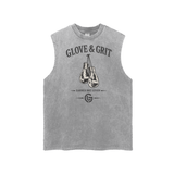 Glove & Grit Snow Washed Frayed Hem Tank Top